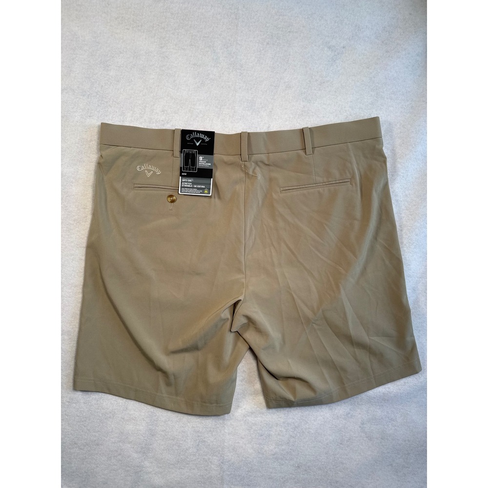 Callaway Opti-Dri Golf Shorts Men 40W Chinchilla Tan Stretch UPF 50 CGBSE0W5 NEW - Picture 6 of 9